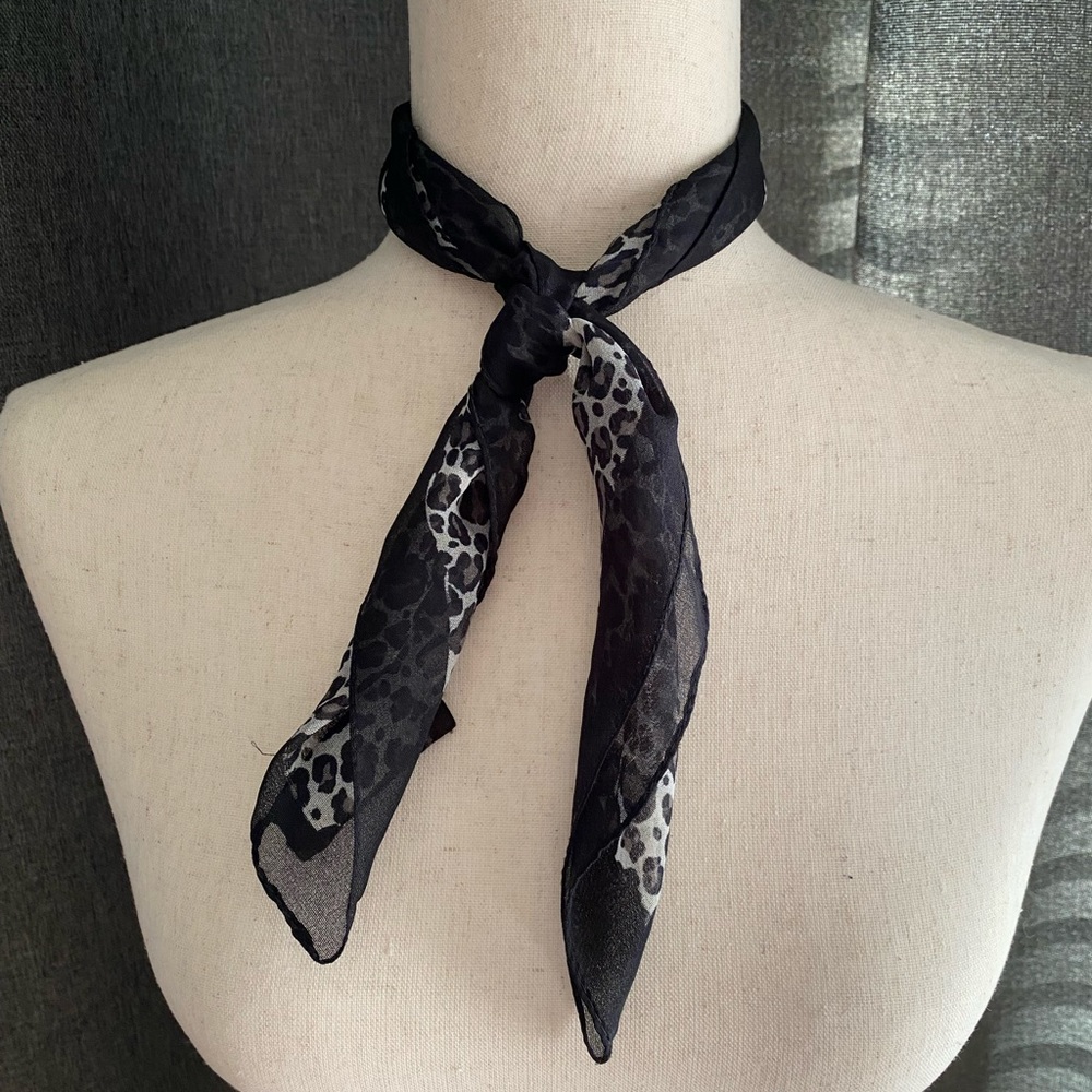Leopard Print Square Scarf